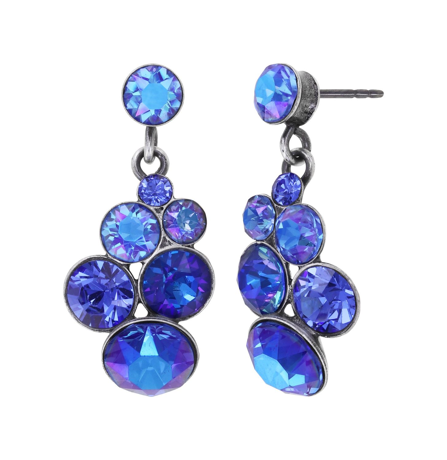 Konplott Ohrstecker baumelnd "Petit Glamour" blue