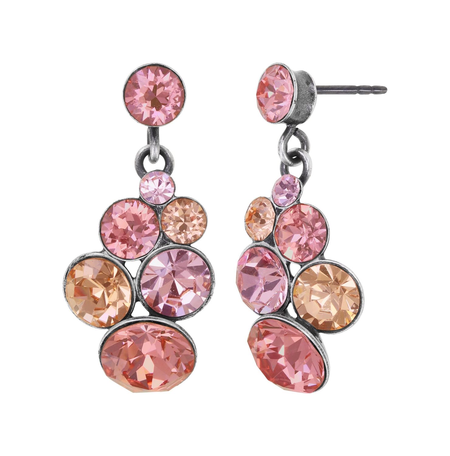 Konplott Ohrstecker baumelnd "Petit Glamour" pink