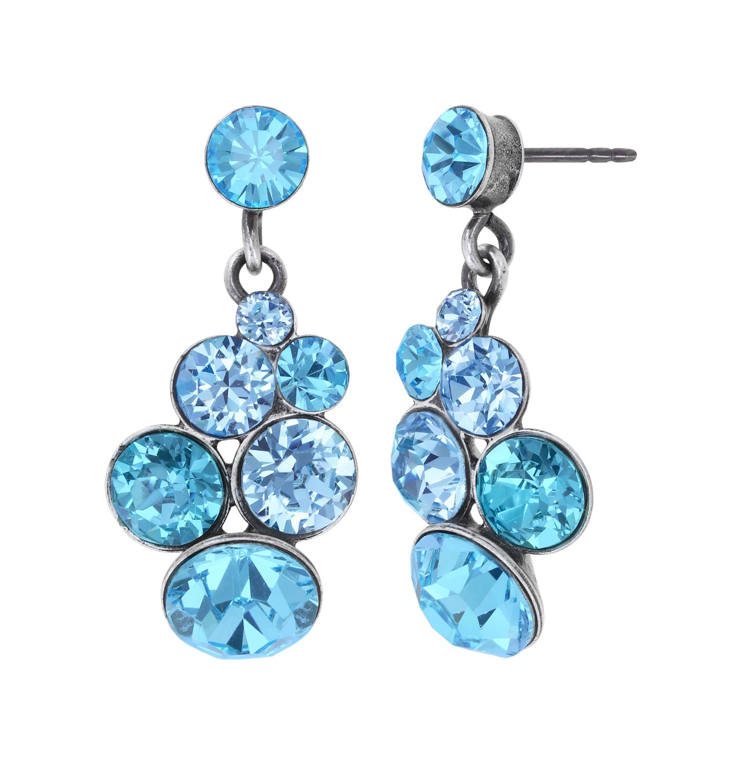 Konplott Ohrstecker baumelnd "Petit Glamour" light blue