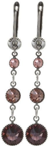 Konplott Ohrringe "Waterfalls" rose/beere