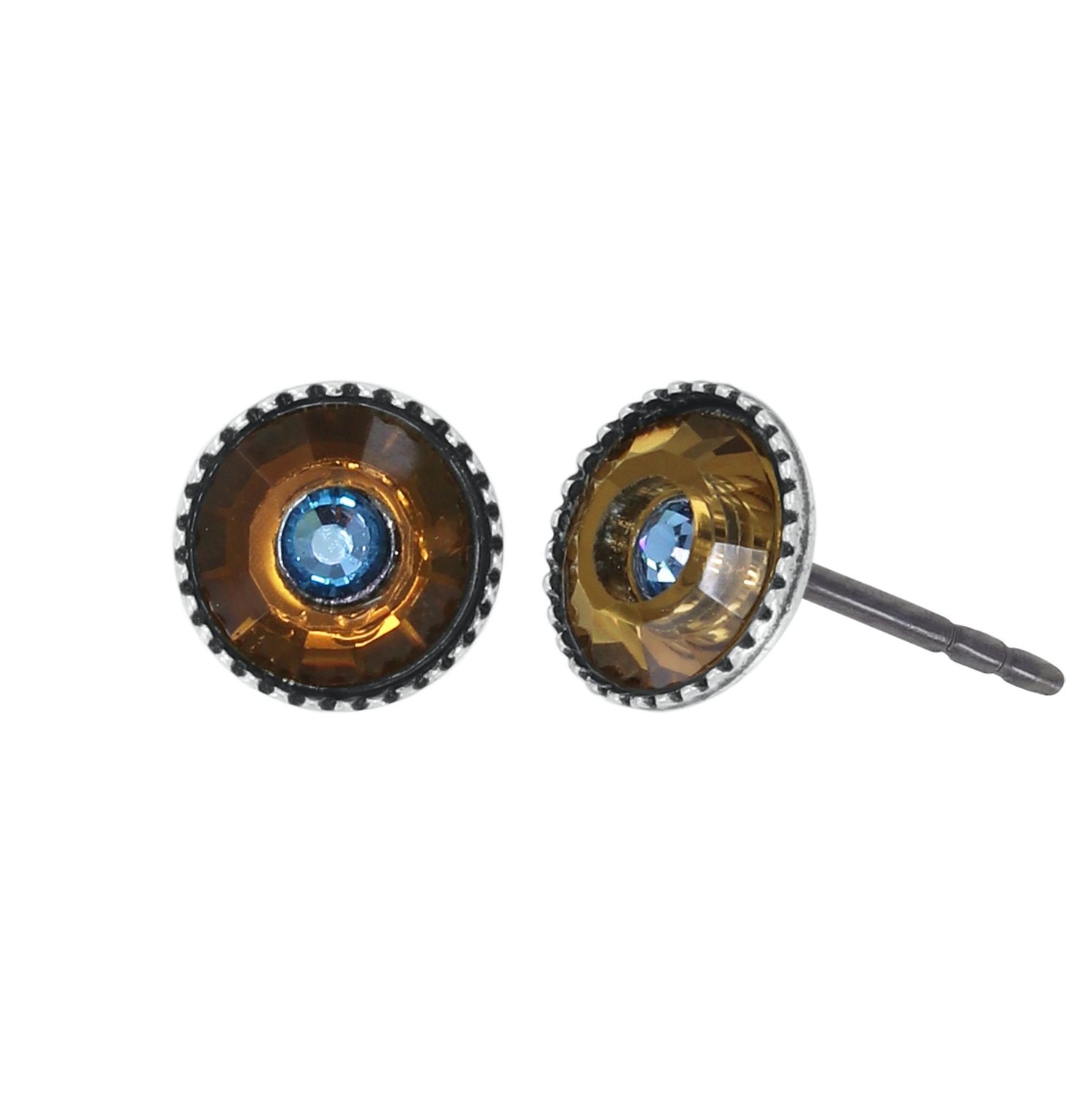 ​Konplott Ohrringe "Donutissima" brown/blue