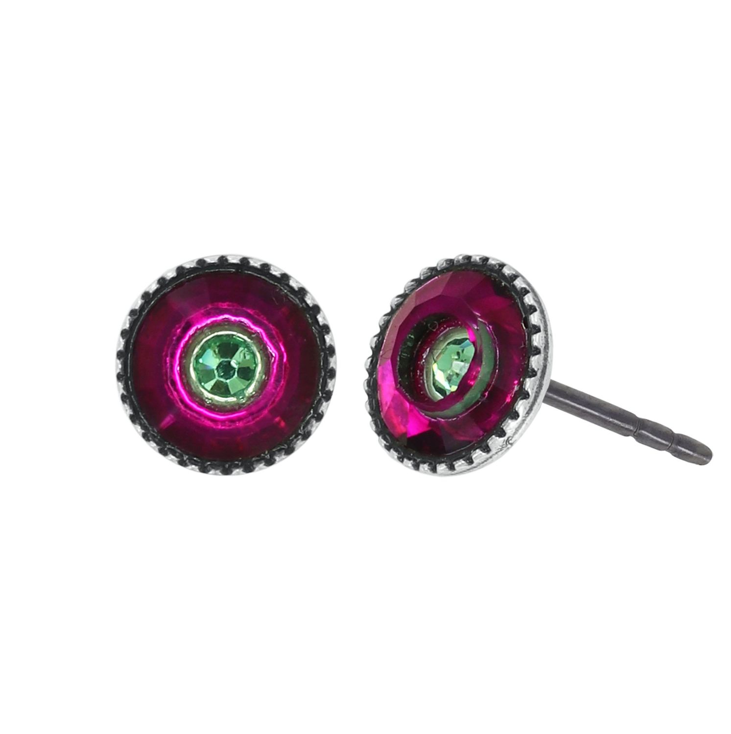 ​Konplott Ohrringe "Donutissima" dark rose/green