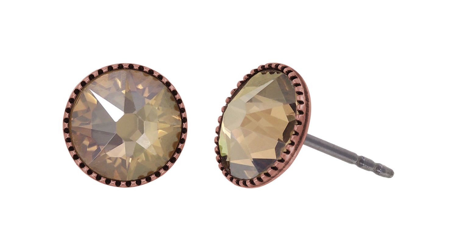Konplott Ohrringe "Black Jack" beige crystal