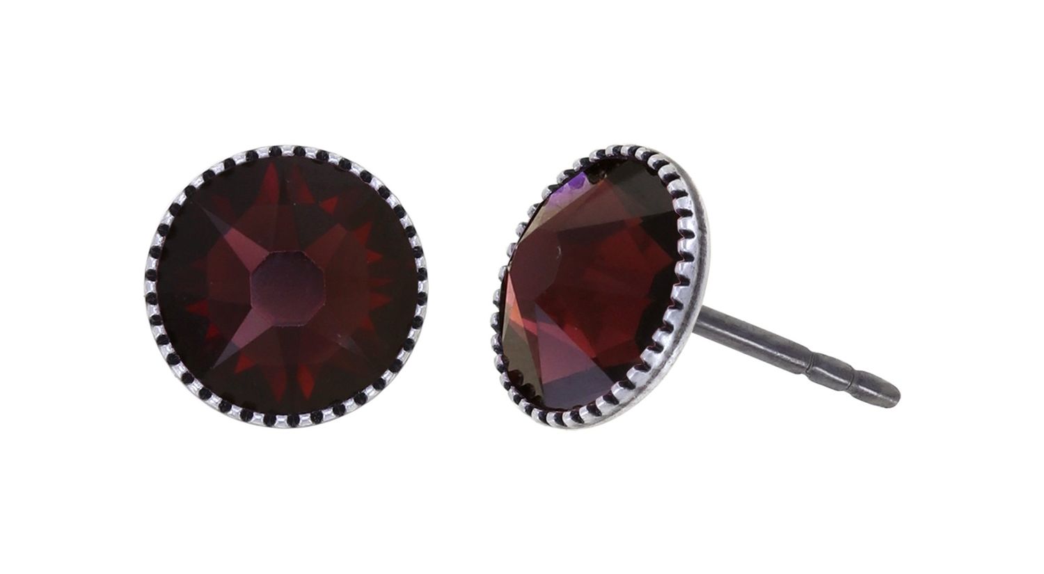 Konplott Ohrringe "Black Jack"  red burgundy