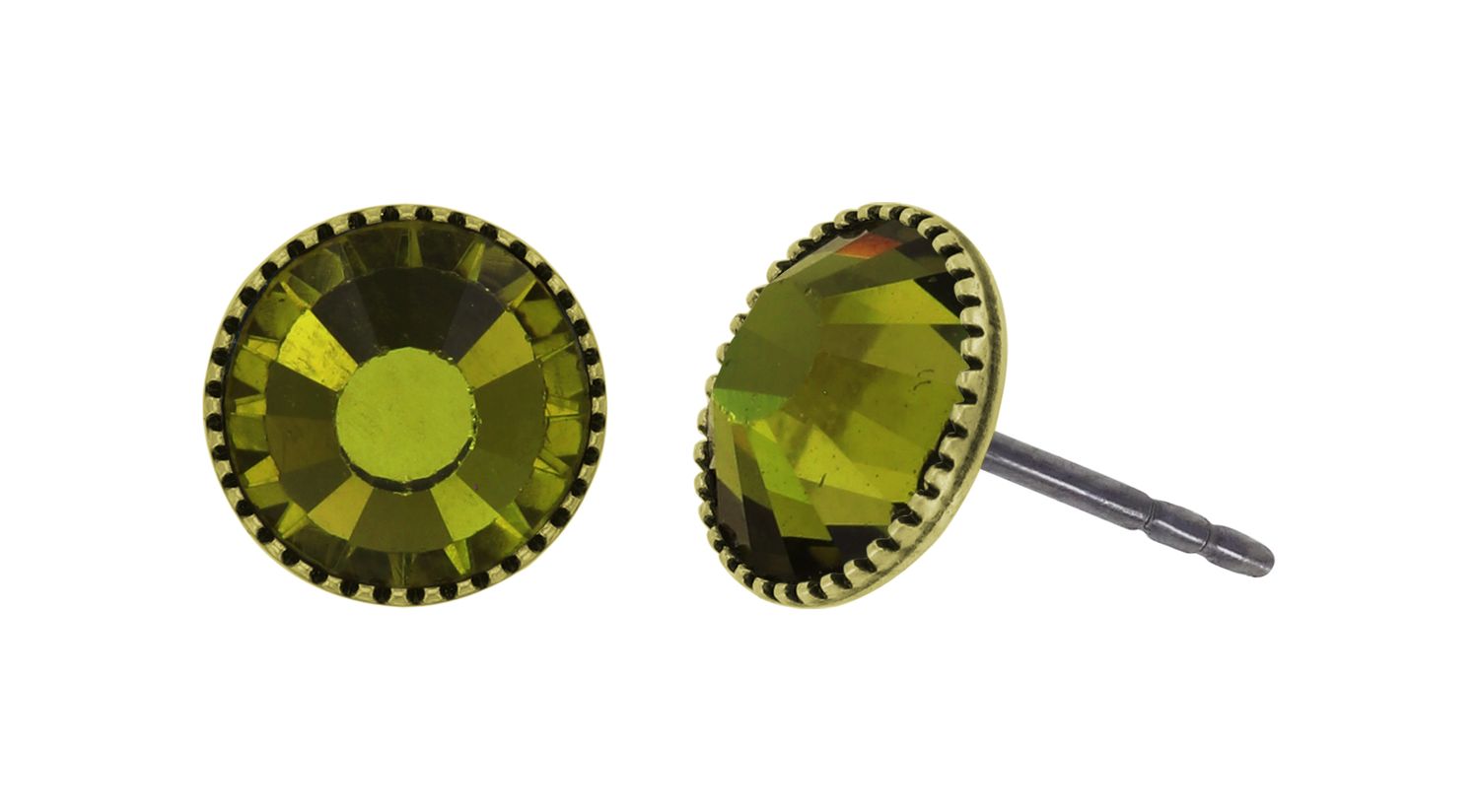 Konplott Ohrringe "Black Jack" green olive