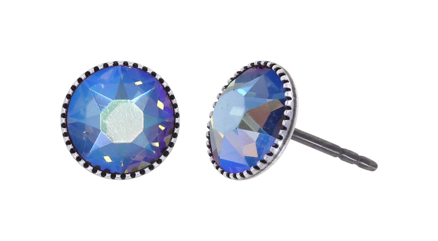 Konplott Ohrringe "Black Jack"  blue black diamond shimmer
