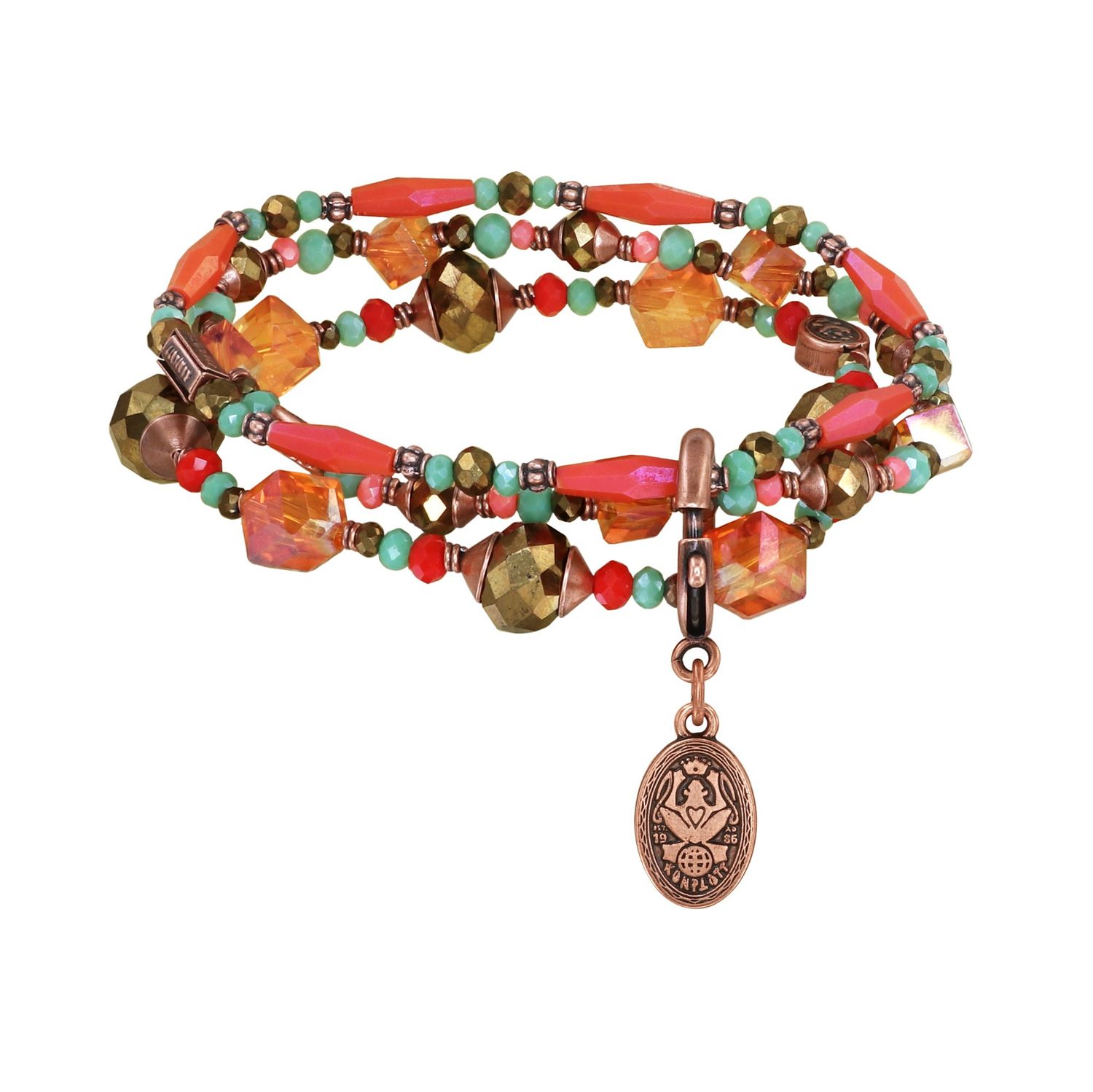 ​Konplott Armband "Petit Glamour d' Afrique" orange