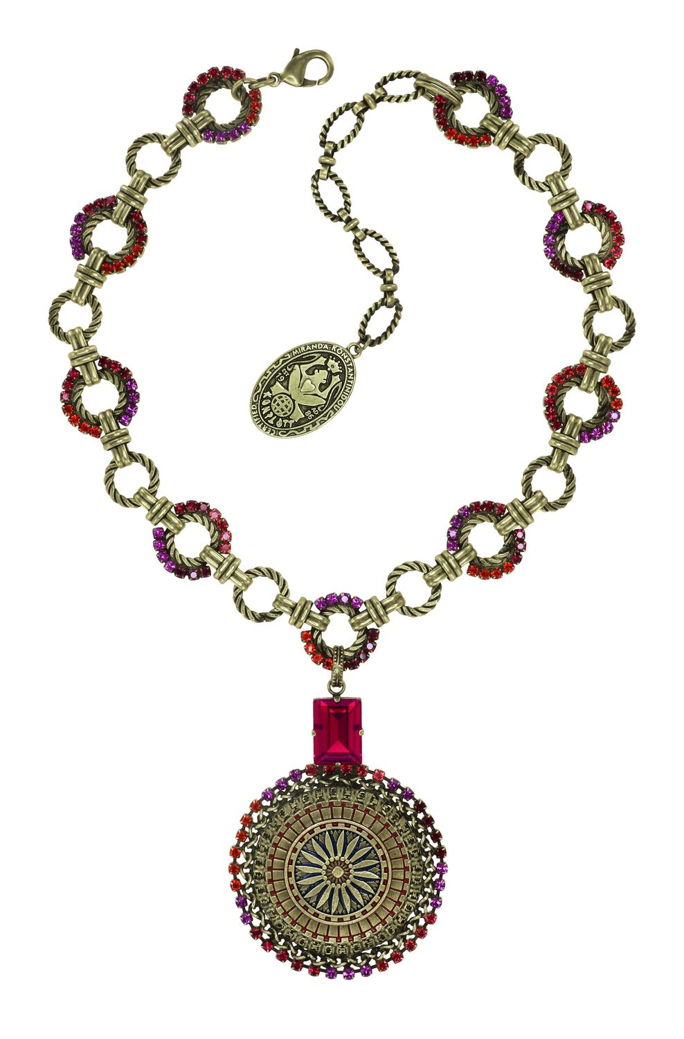 Konplott Collier "Medallion Glam" red