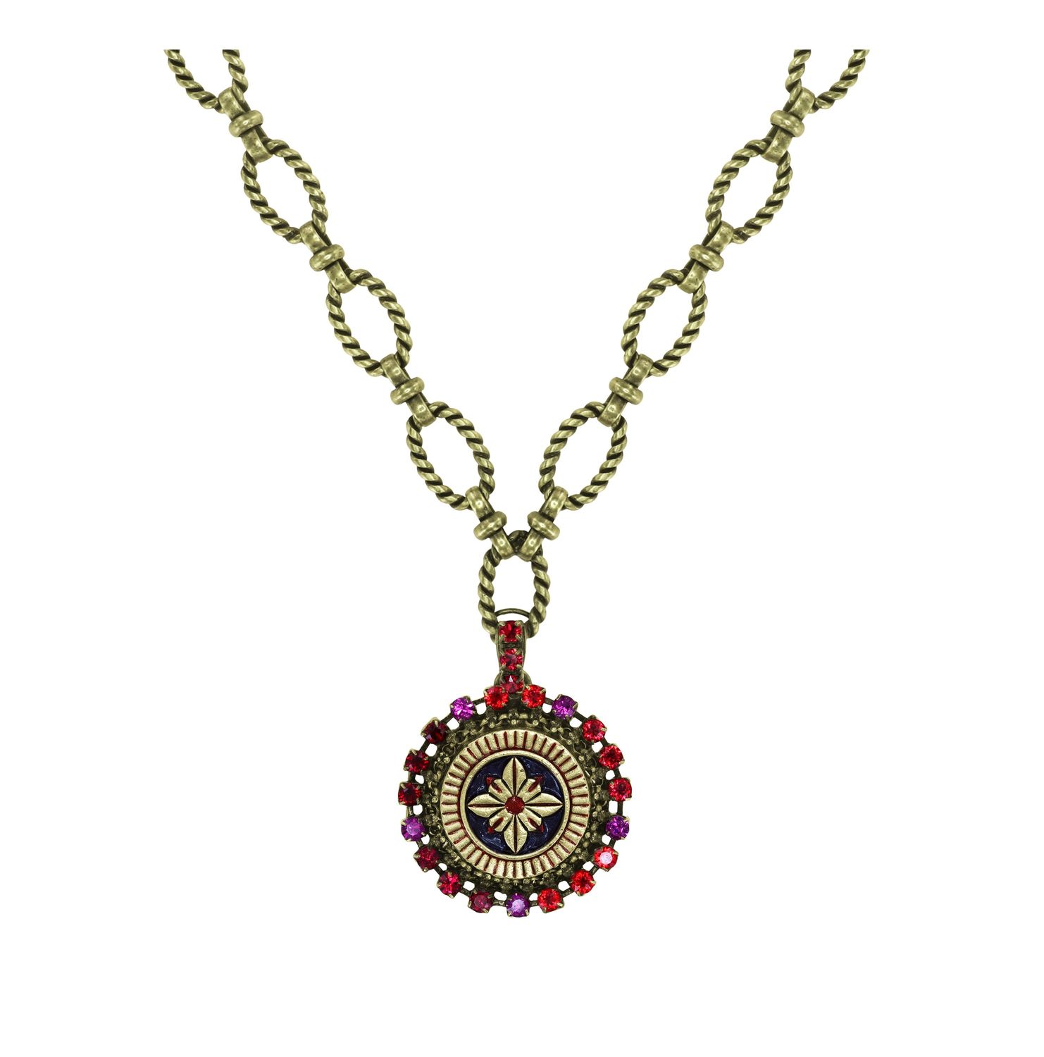 Konplott Kette mit Anhänger "Medallion Glam" red
