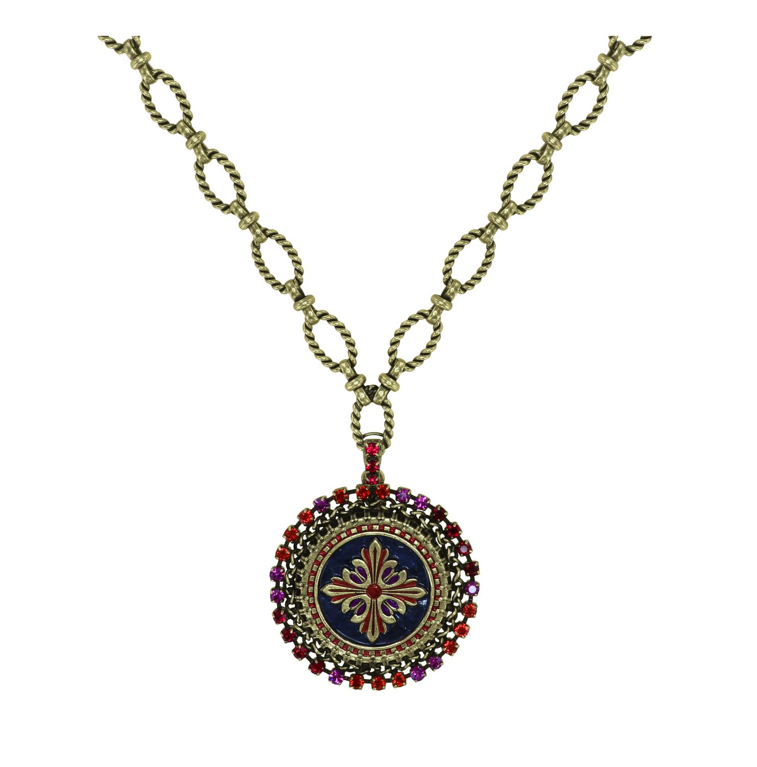 Konplott Kette mit Anhänger "Medallion Glam" red