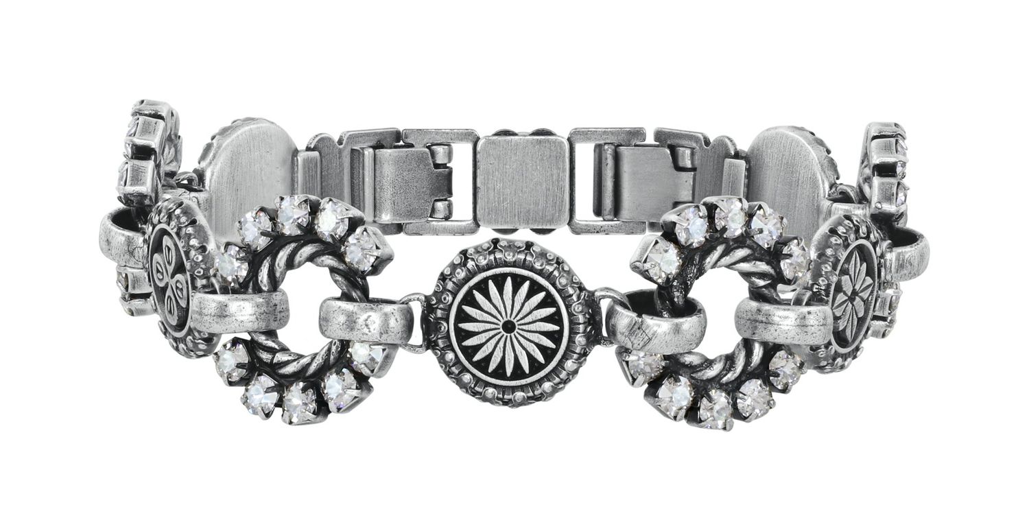 Konplott Armband "Medallion Glam" white