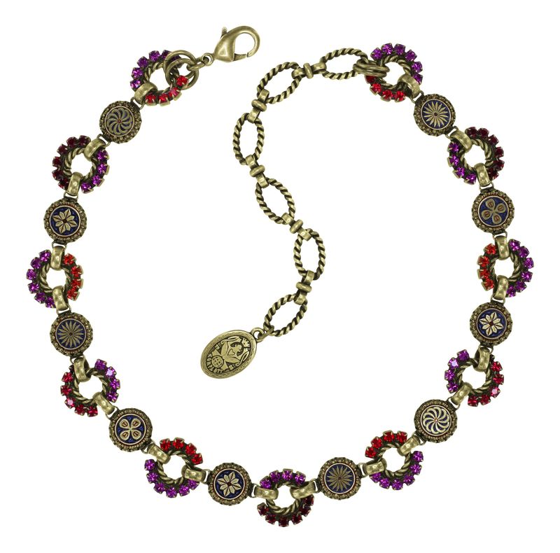 Konplott Kette "Medallion Glam" red