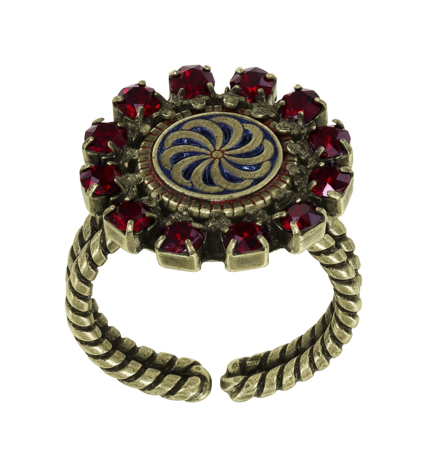 Konplott Ring "Medallion Glam" red