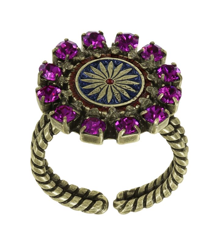 Konplott Ring "Medallion Glam" red