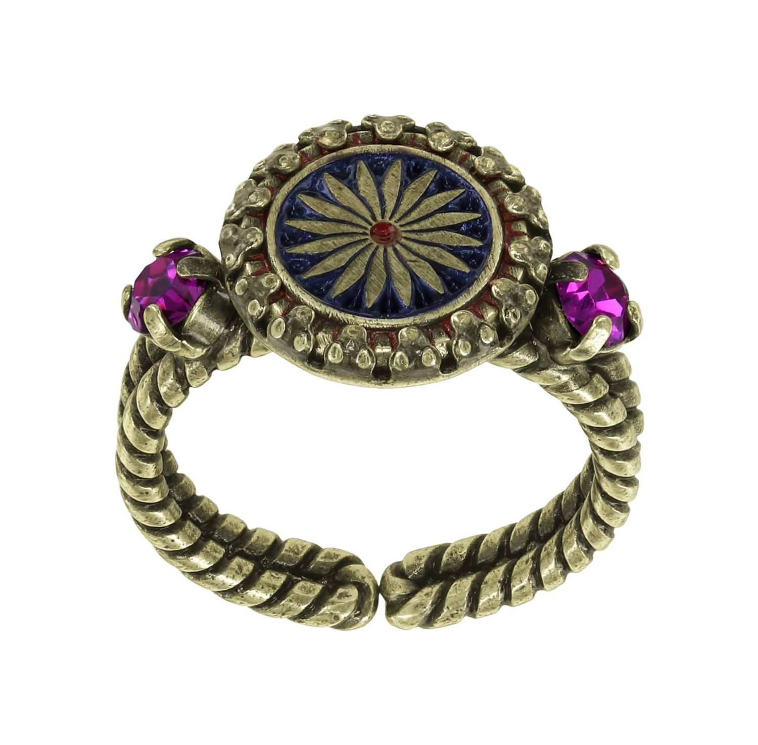 Konplott Ring "Medallion Glam" red