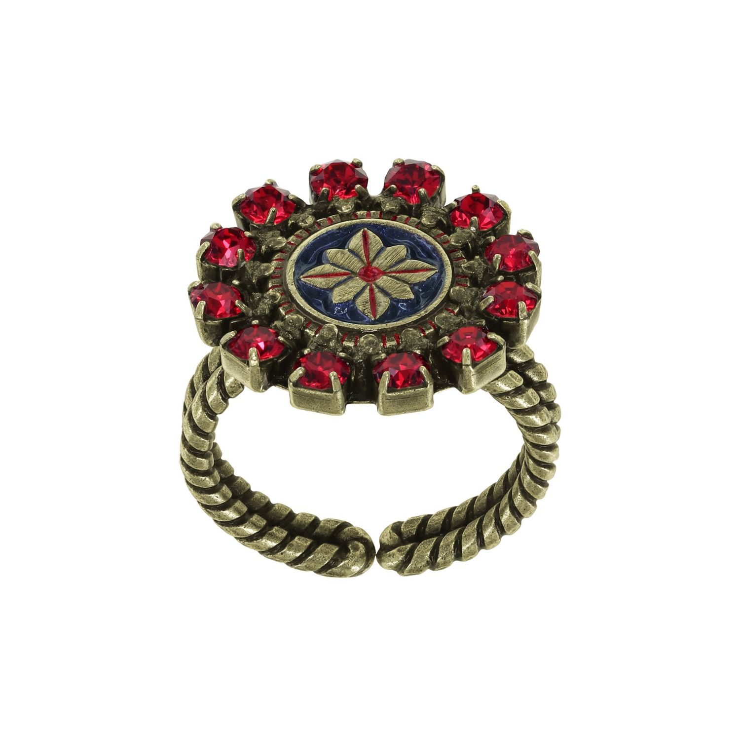 Konplott Ring "Medallion Glam" red