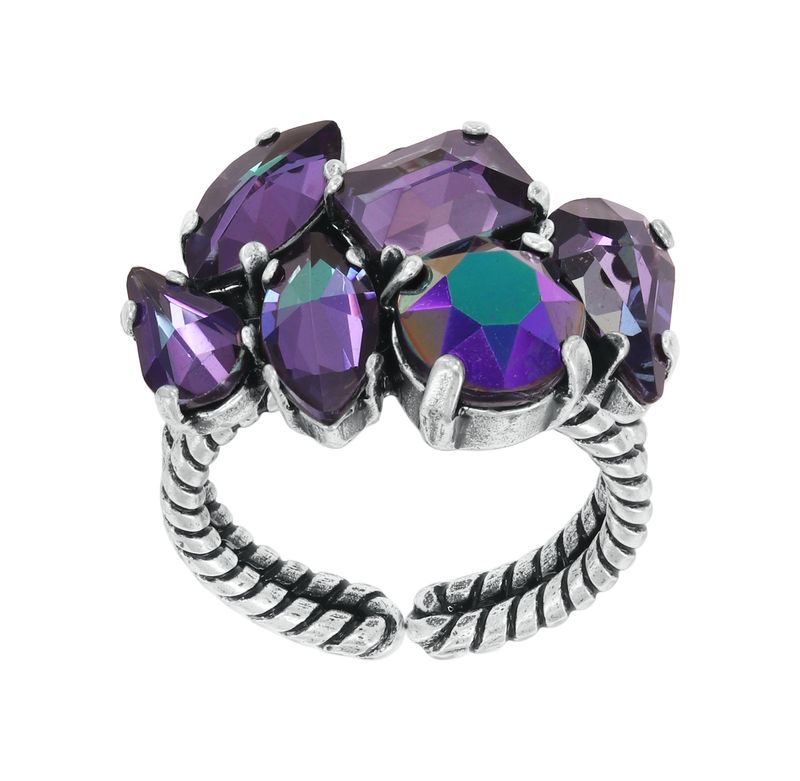 Konplott Ring Konplott Ring "Afternoon Tea de Luxe" black/ lila