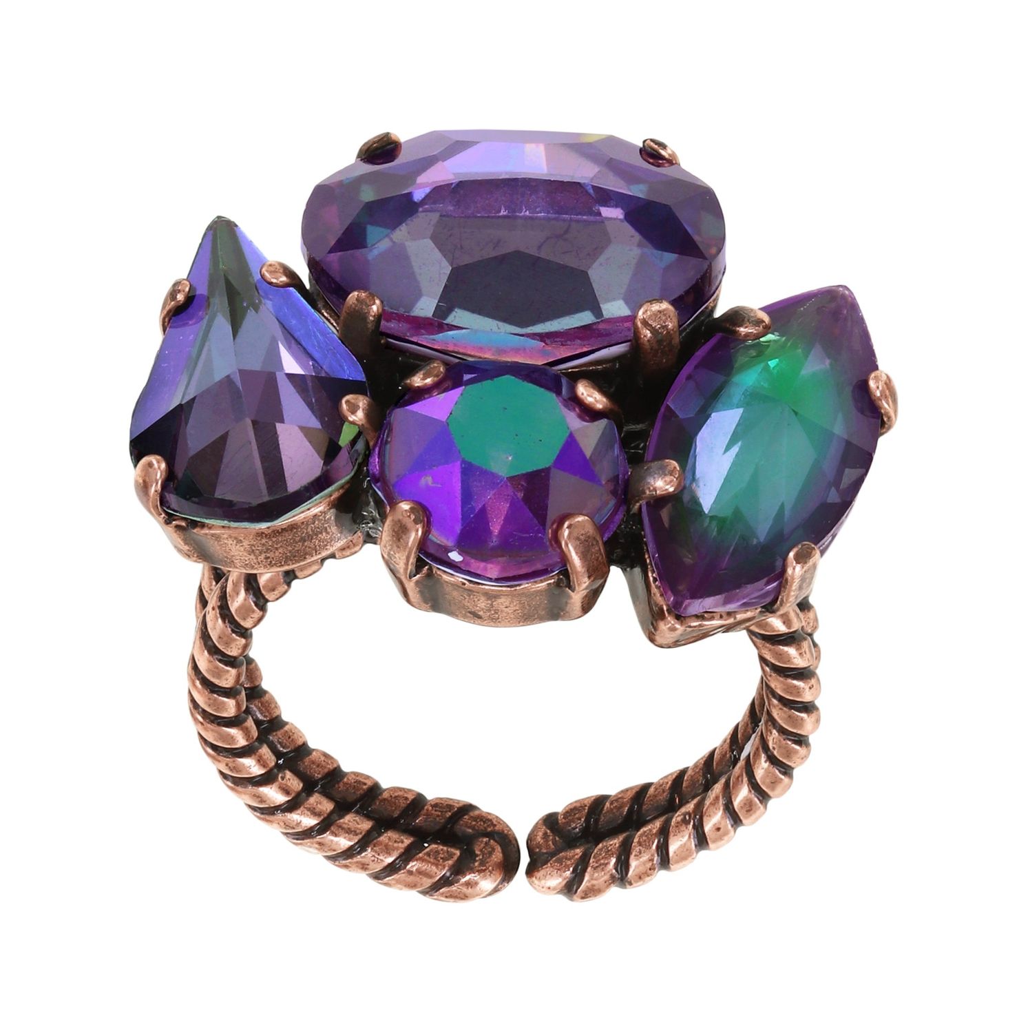 Konplott Ring "Afternoon Tea de Luxe" lila