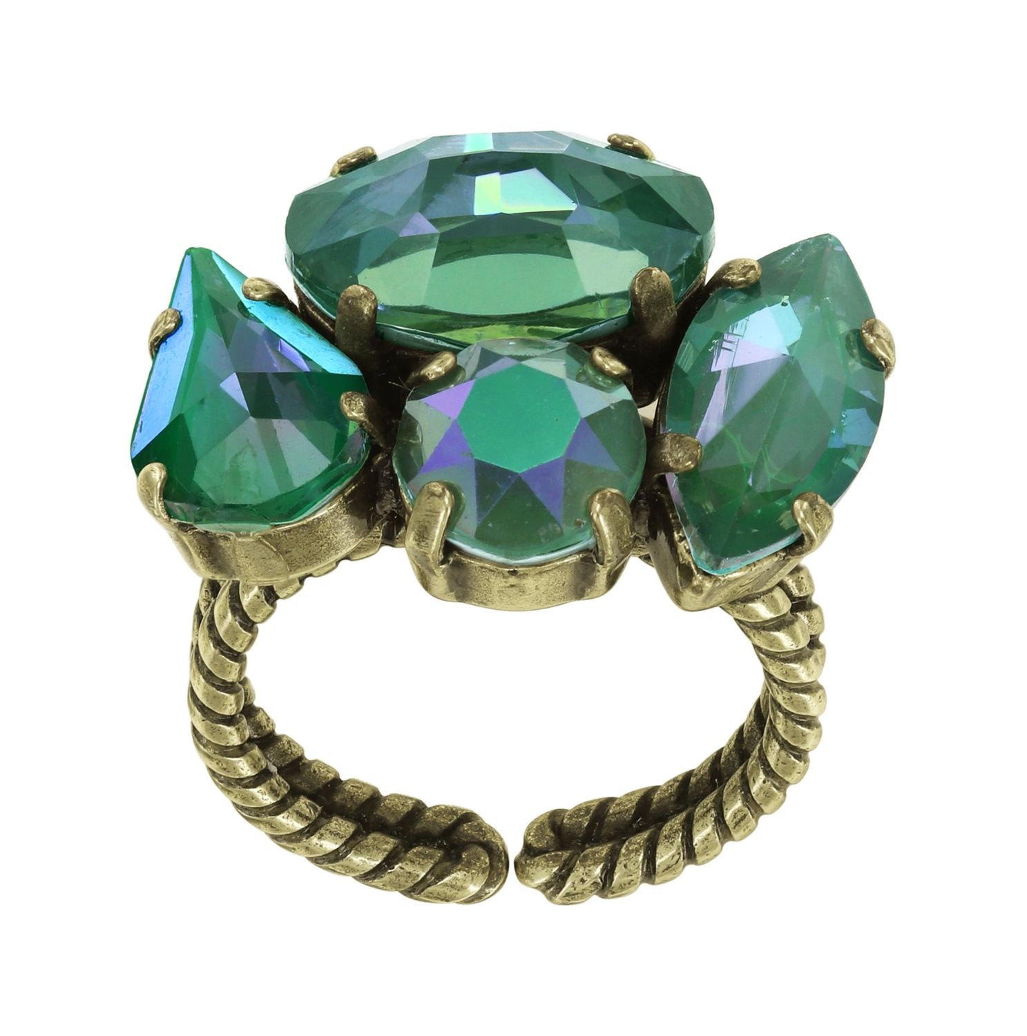 Konplott Ring "Afternoon Tea de Luxe" green