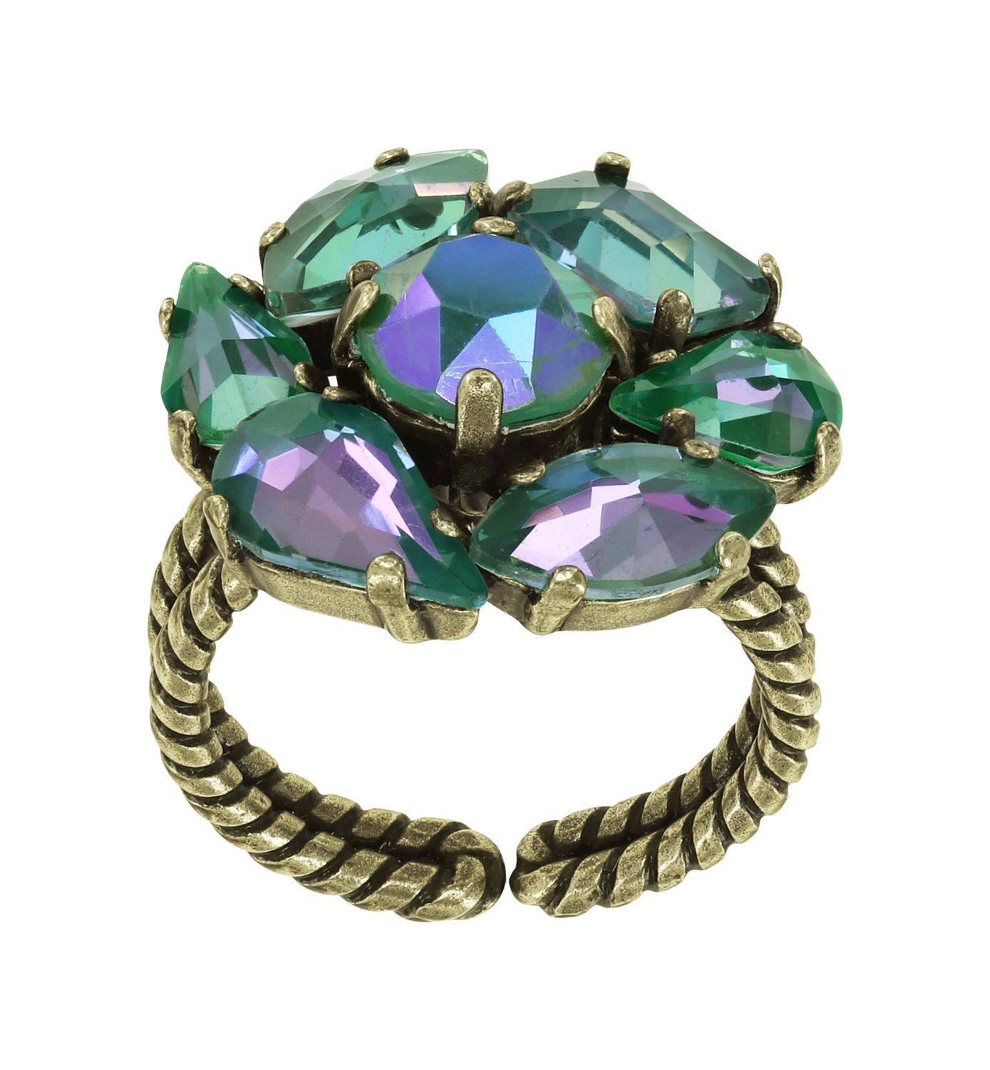 Konplott Ring "Afternoon Tea de Luxe" green