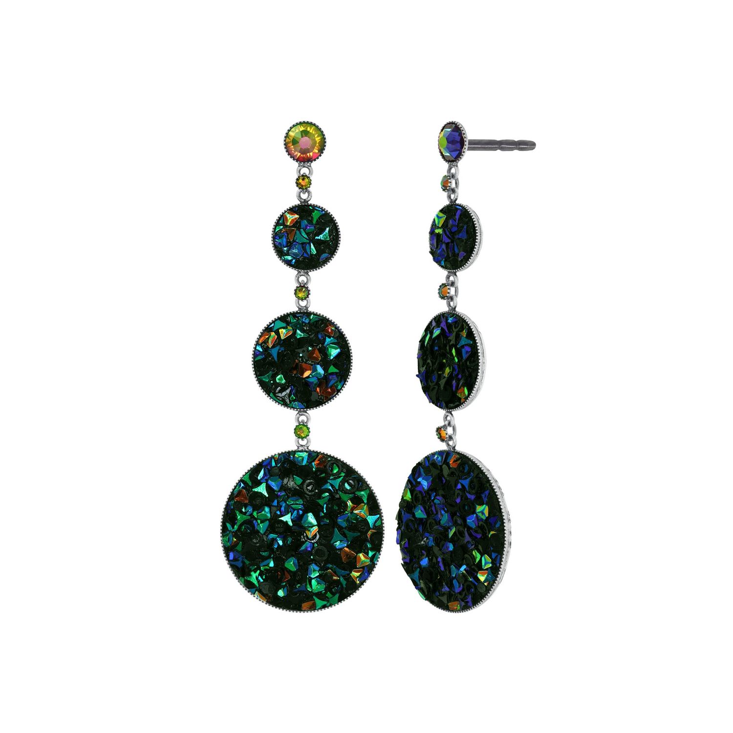 Konplott Ohrringe "Studio 54" blue/green