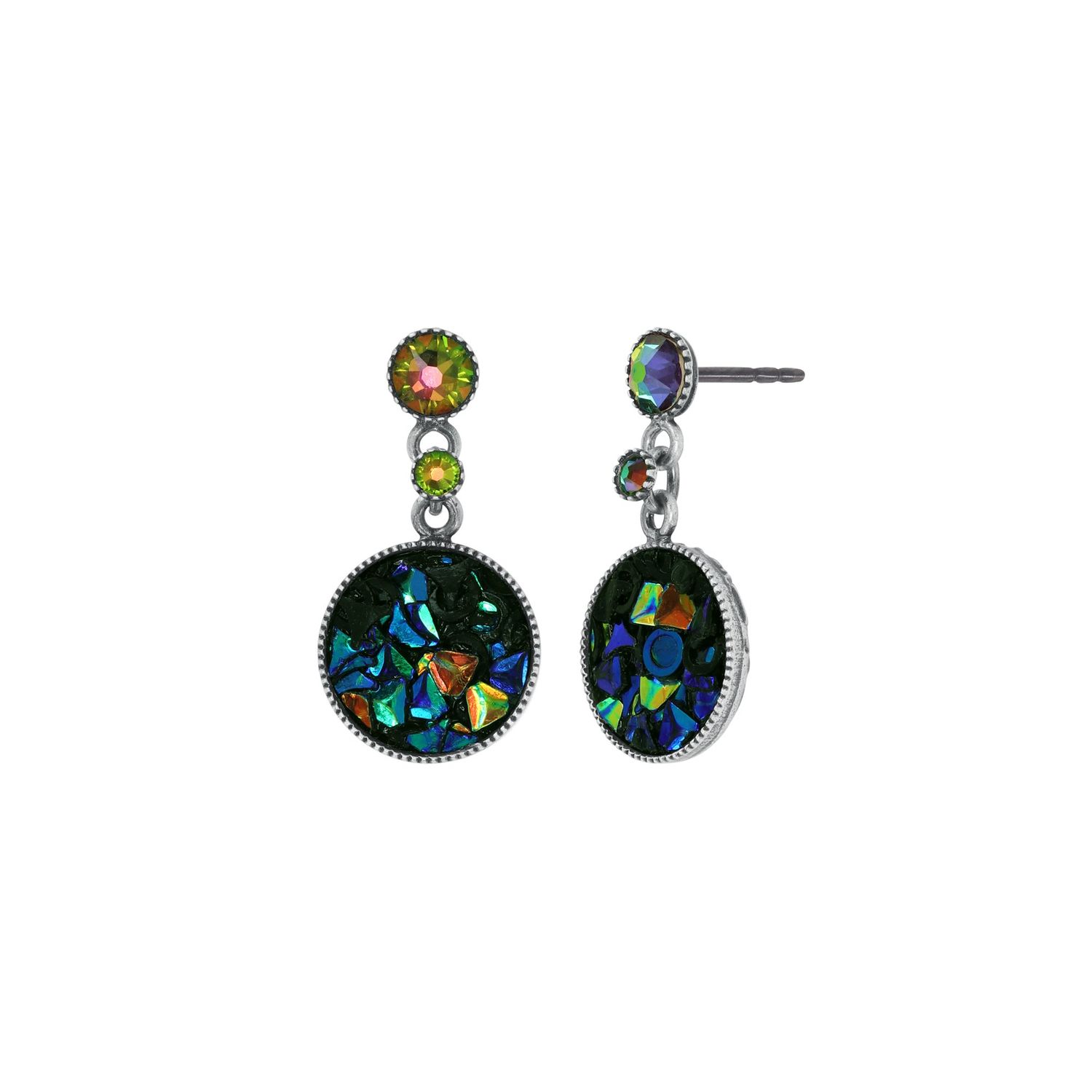 Konplott Ohrringe "Studio 54" blue/green