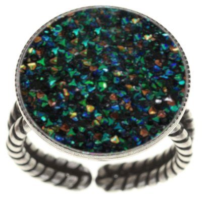 Konplott Ring "Studio 54" blue/green