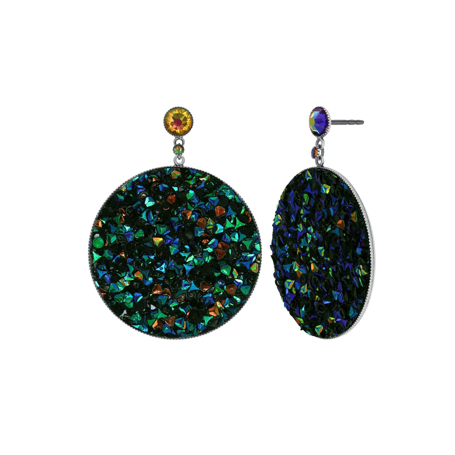 Konplott Ohrringe "Studio 54" blue/green