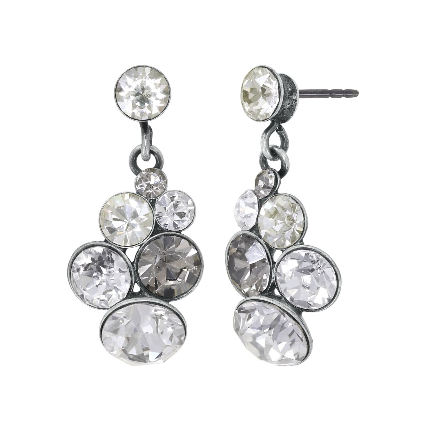 Konplott Ohrstecker baumelnd "Petit Glamour" grey
