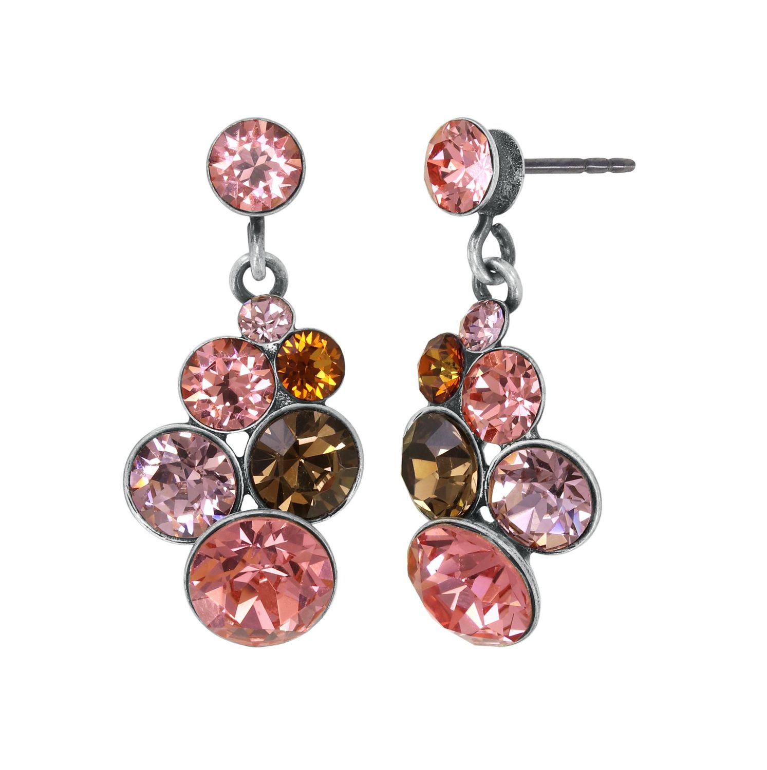 Konplott Ohrstecker baumelnd "Petit Glamour" pink
