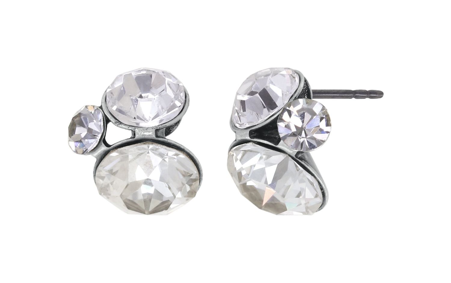 Konplott Ohrstecker "Disco Star" grey