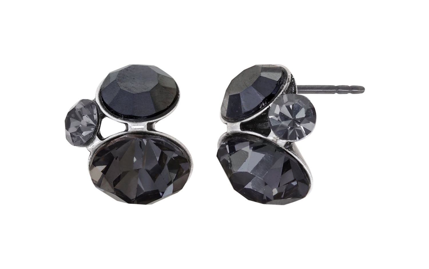 Konplott Ohrstecker "Disco Star" black