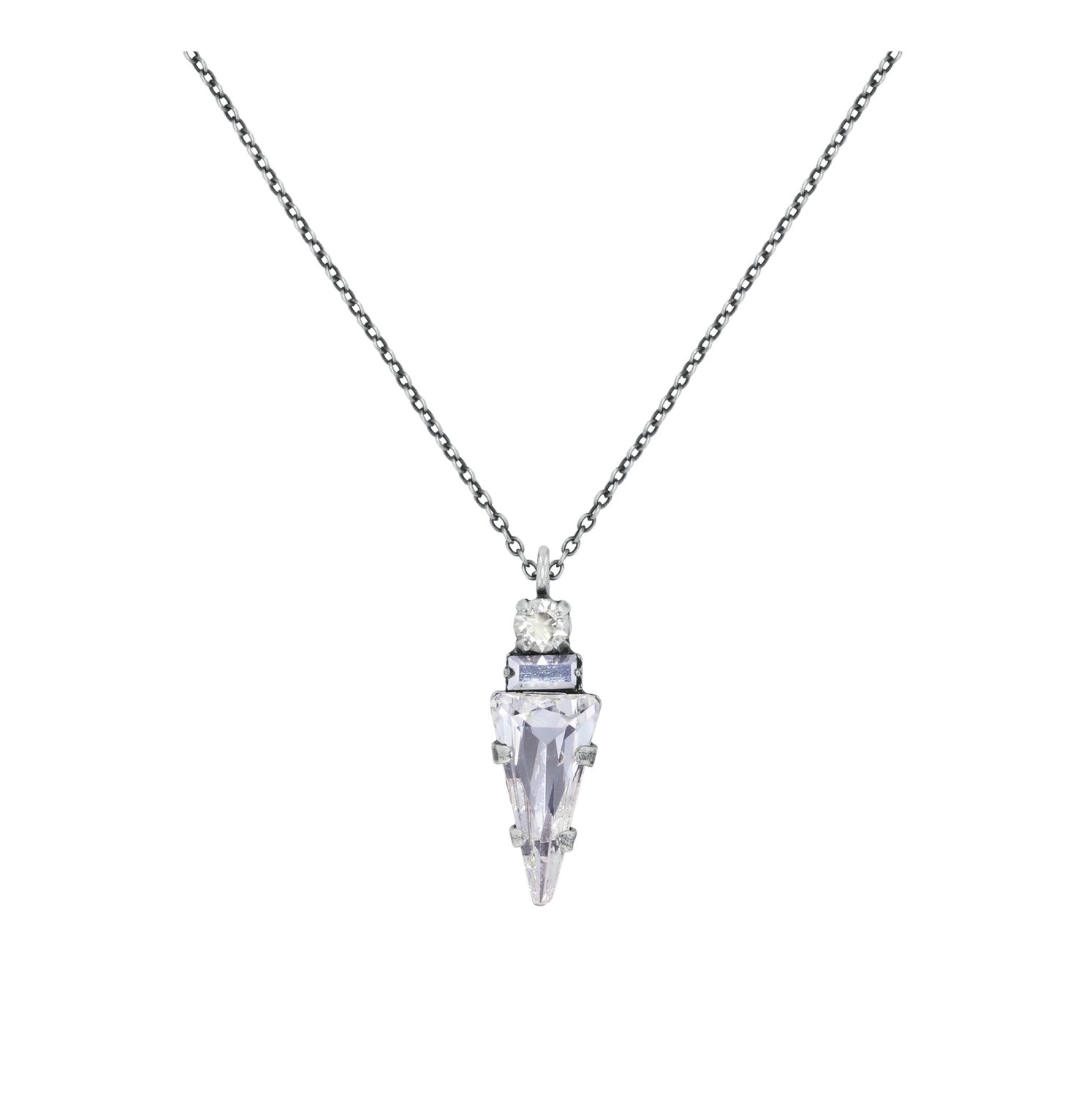 Konplott Kette Anhänger "Spikes and Pearls" black/ white