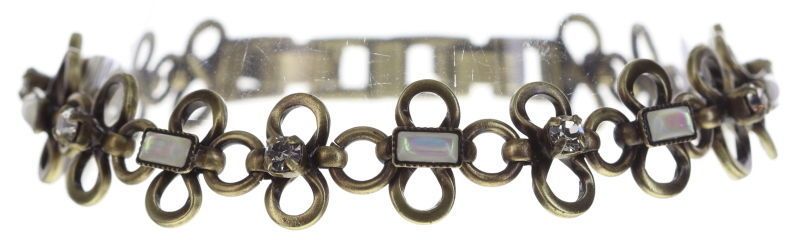 ​Konplott Armband "Color on the Rocks" Messing/weiß