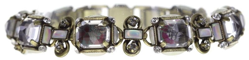 ​Konplott Armband "Color on the Rocks" Messing/weiß