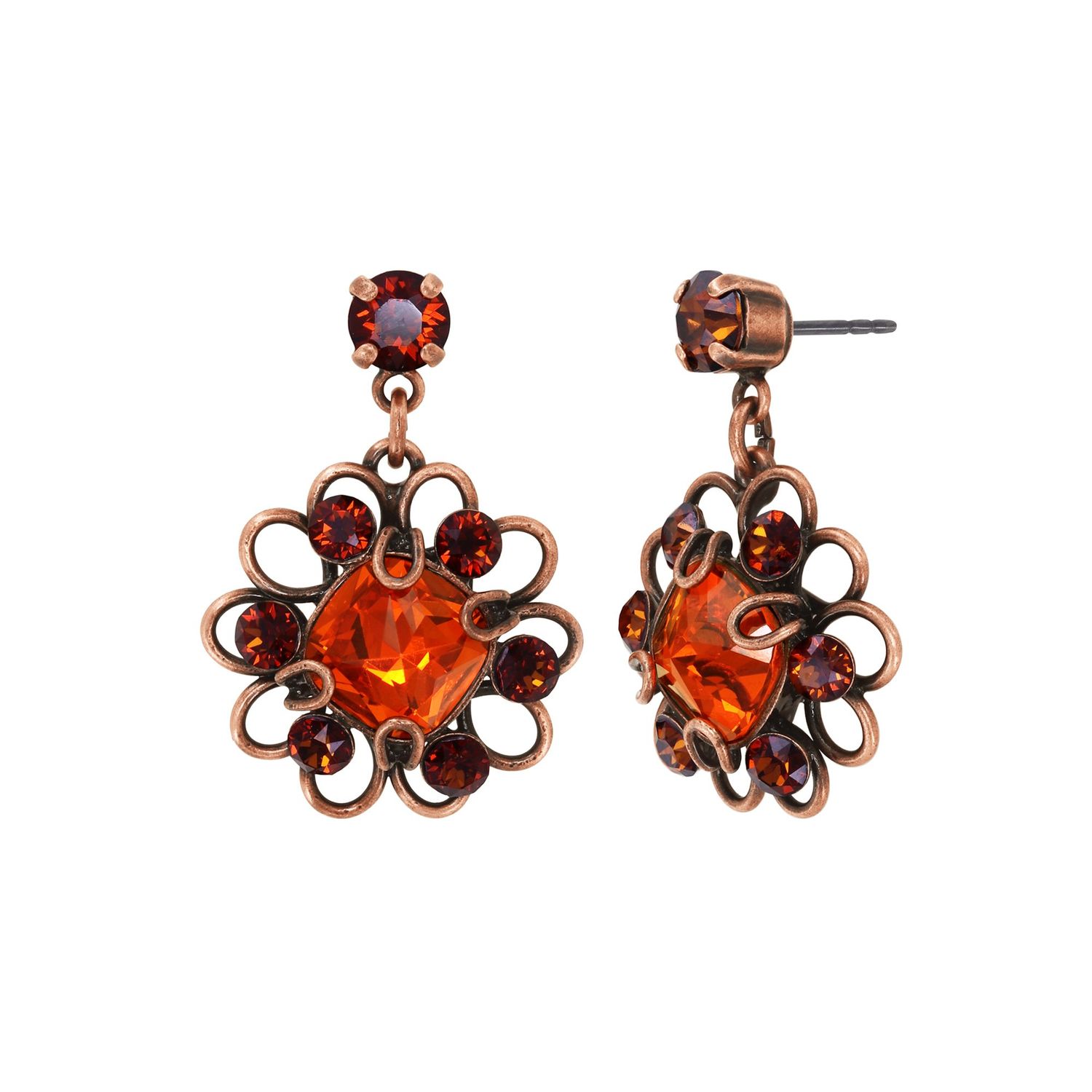 ​Konplott Ohrringe "Gem Rocks" braun/gelb