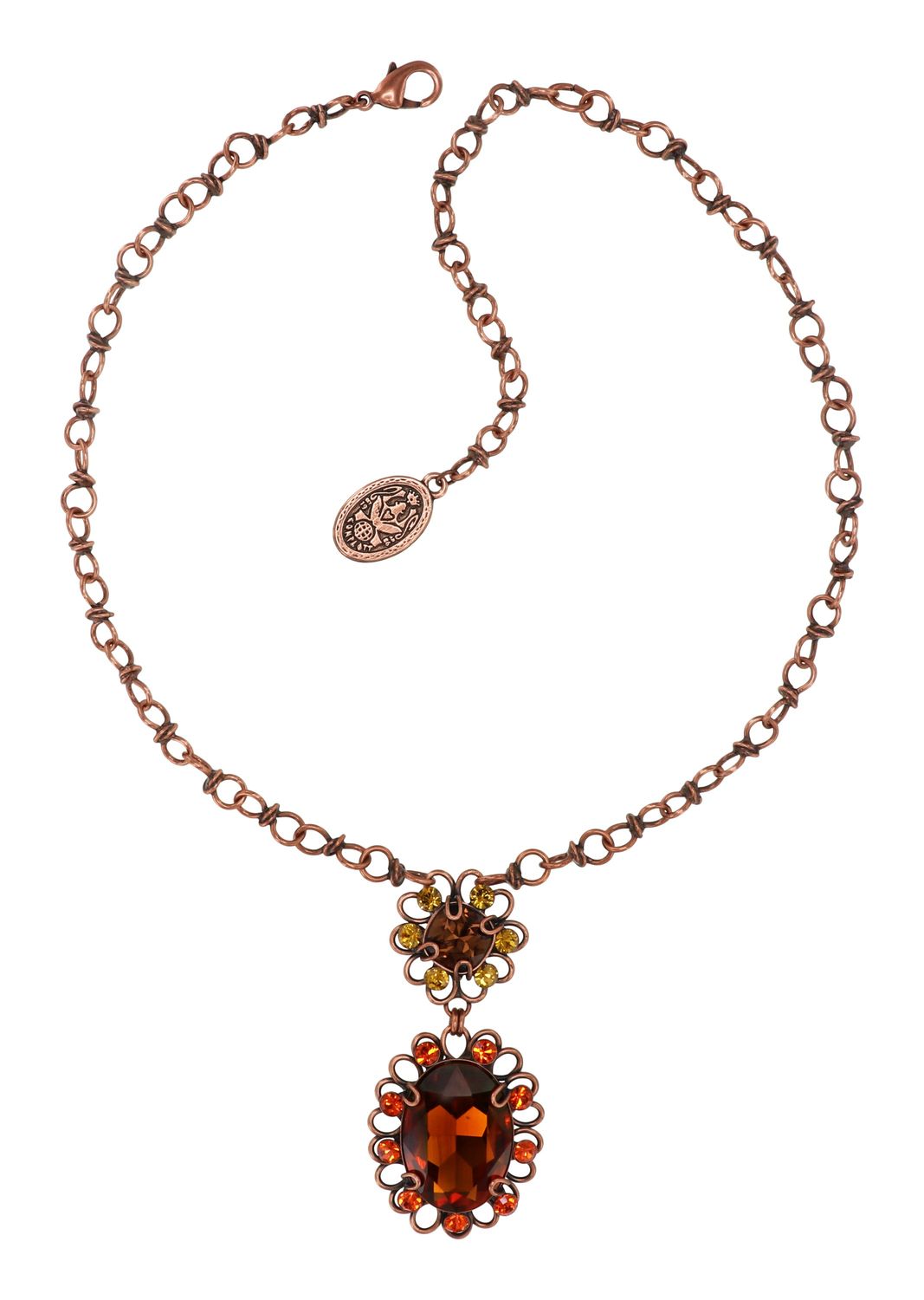 ​Konplott Kette "Gem Rocks" braun/gelb
