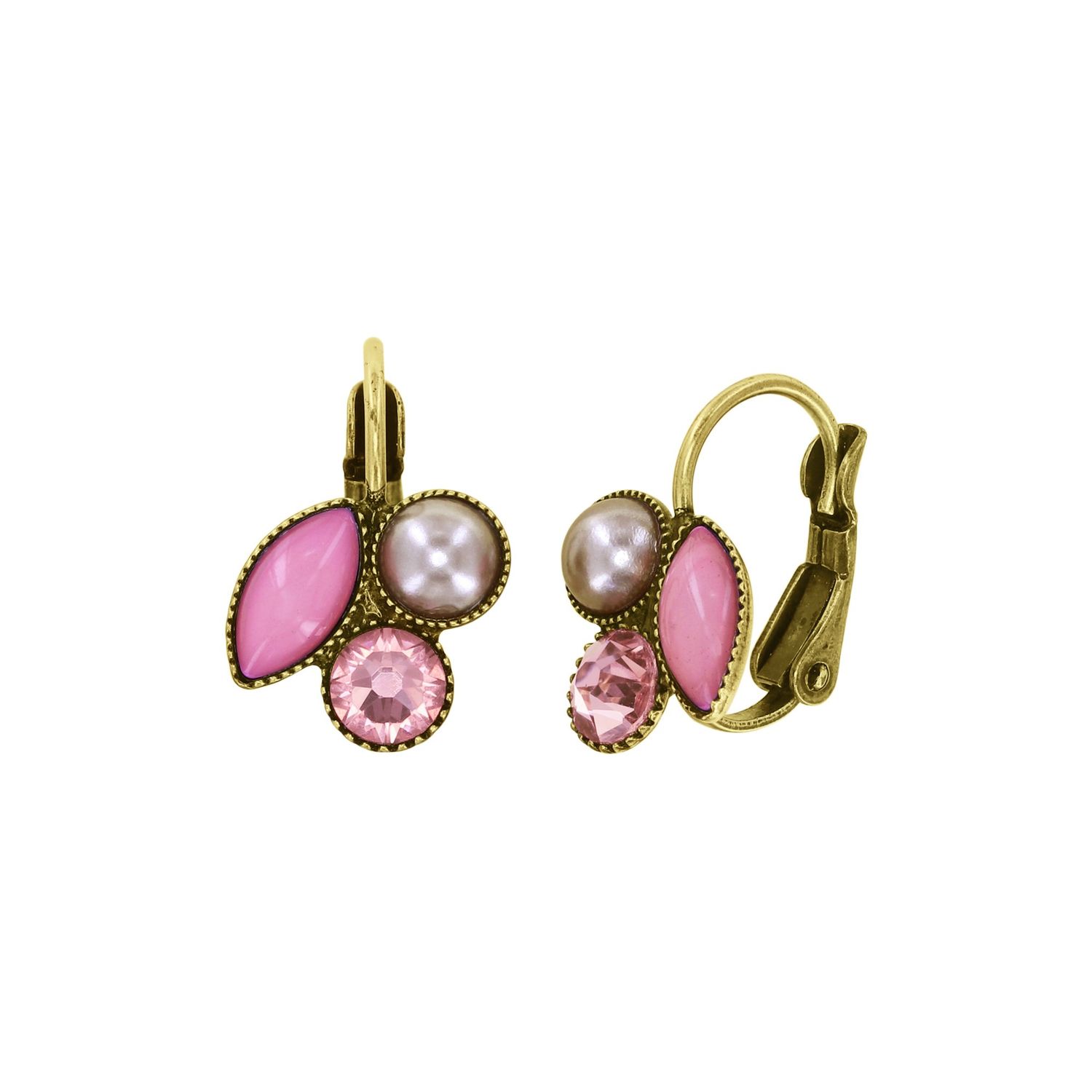 Konplott Ohrring Brisur "Margarita" beige/ pink