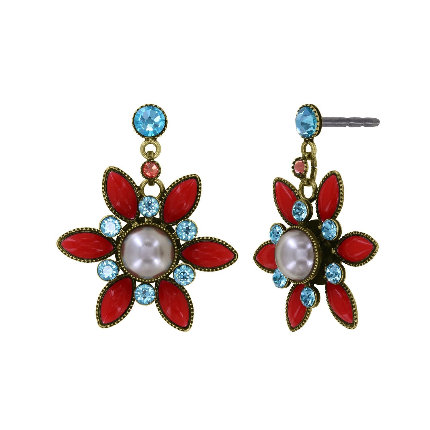 Konplott Ohrstecker baumelnd "Margarita" multi