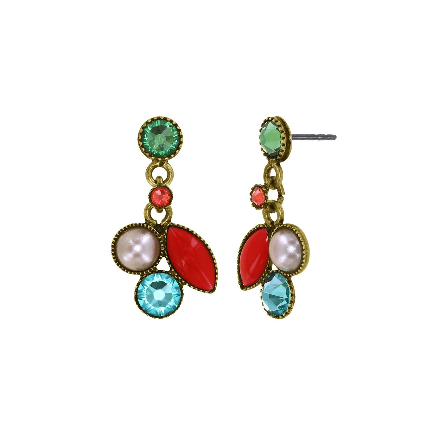 Konplott Ohrstecker baumelnd "Margarita" multi