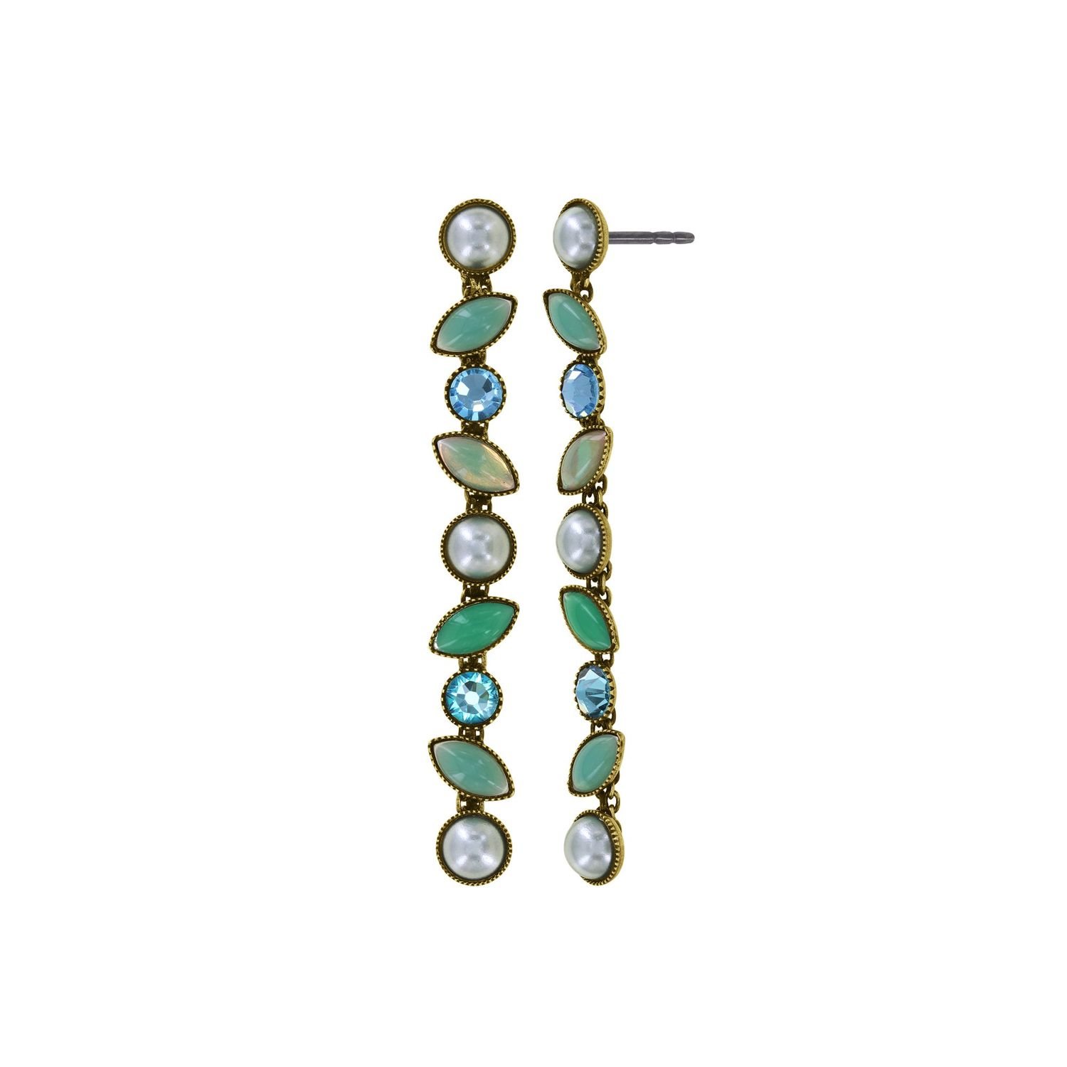 Konplott Ohrstecker baumelnd "Margarita" green