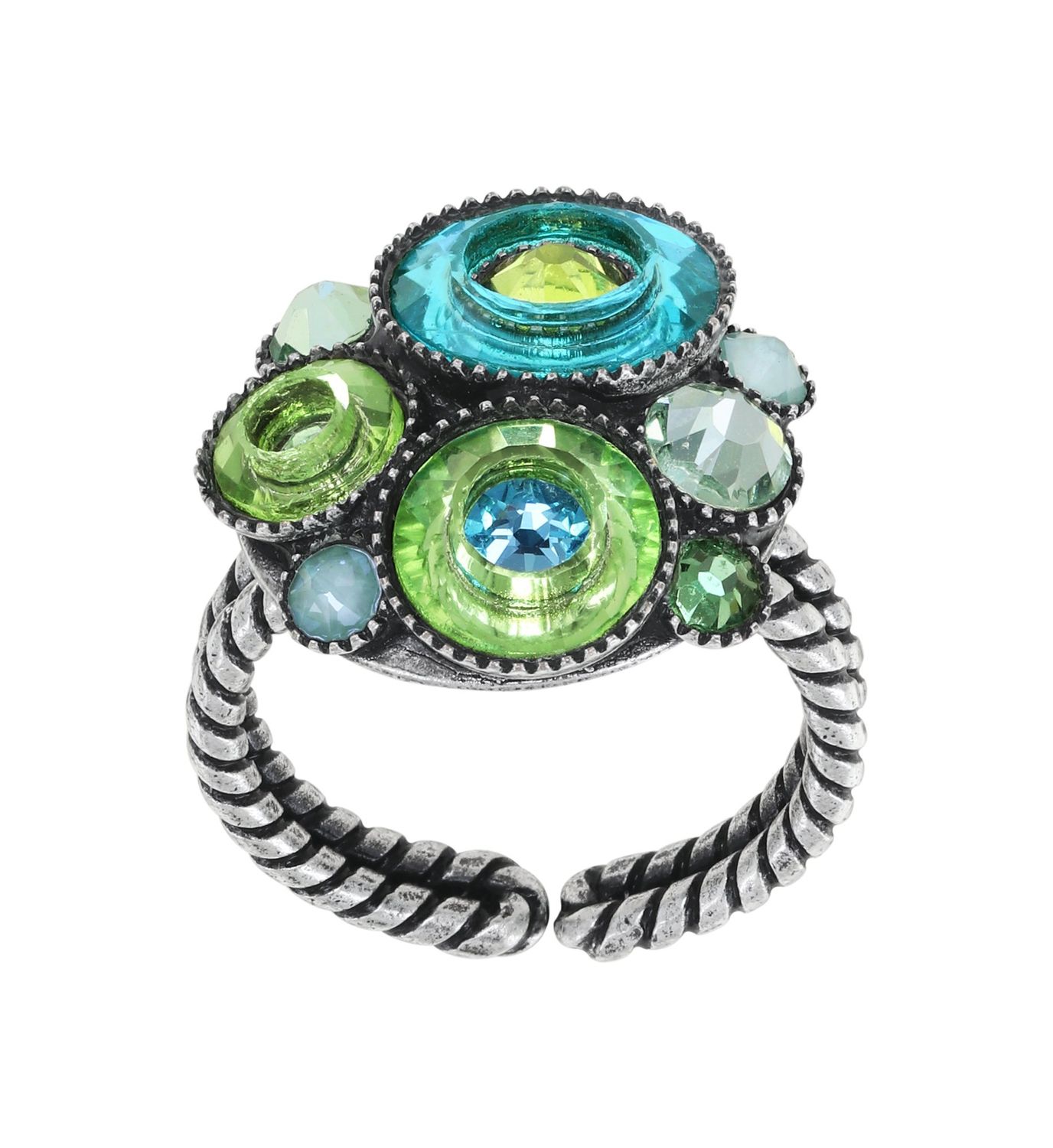 ​Konplott Ring "Donutissima" blau / grün