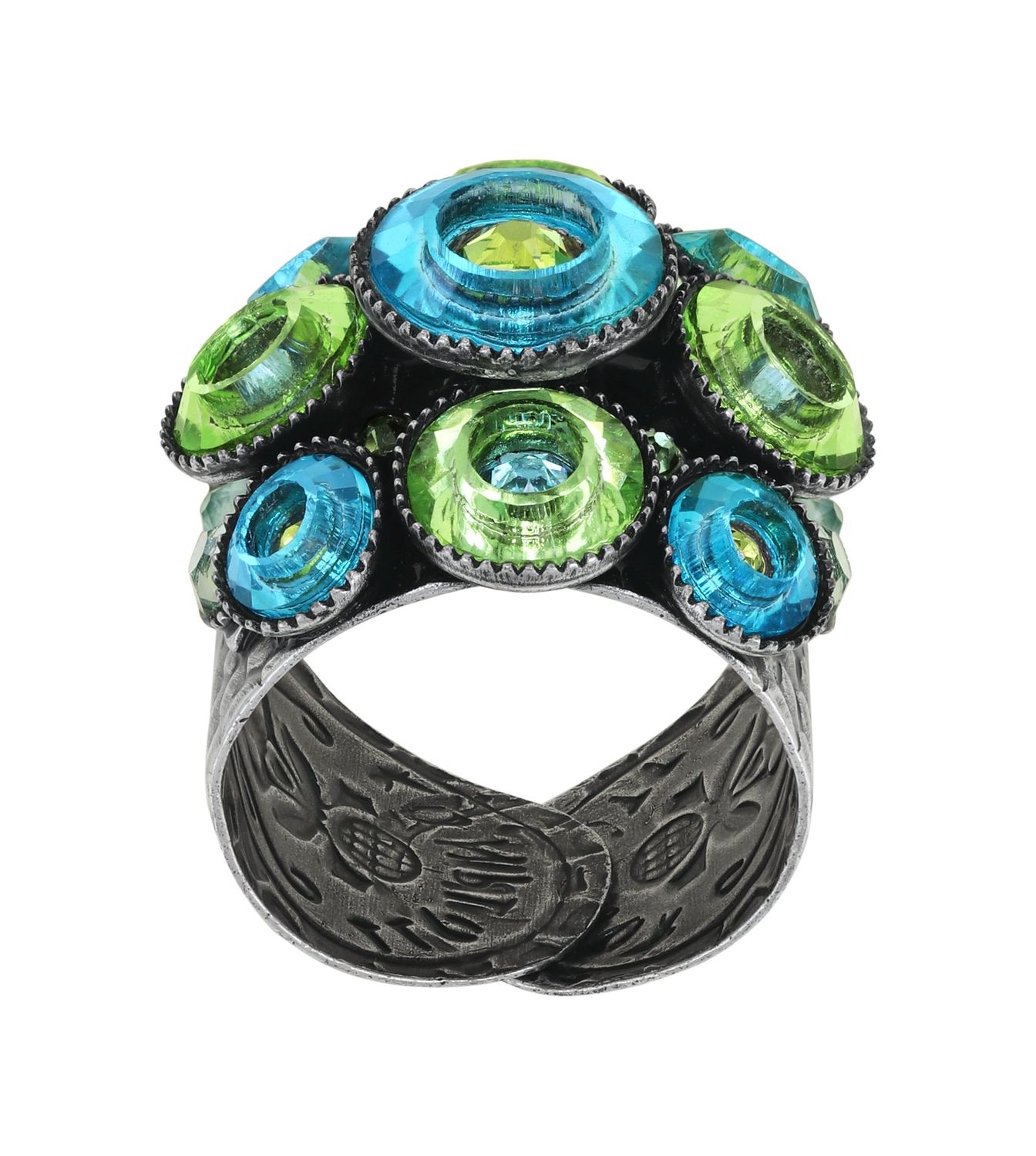 ​Konplott Ring "Donutissima" blau / grün