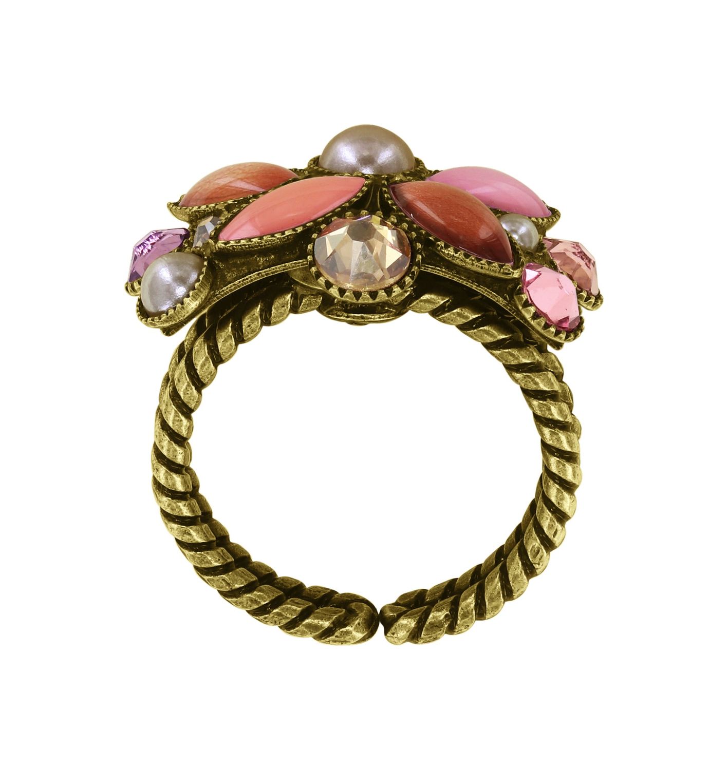 Konplott Ring "Margarita" beige/ pink