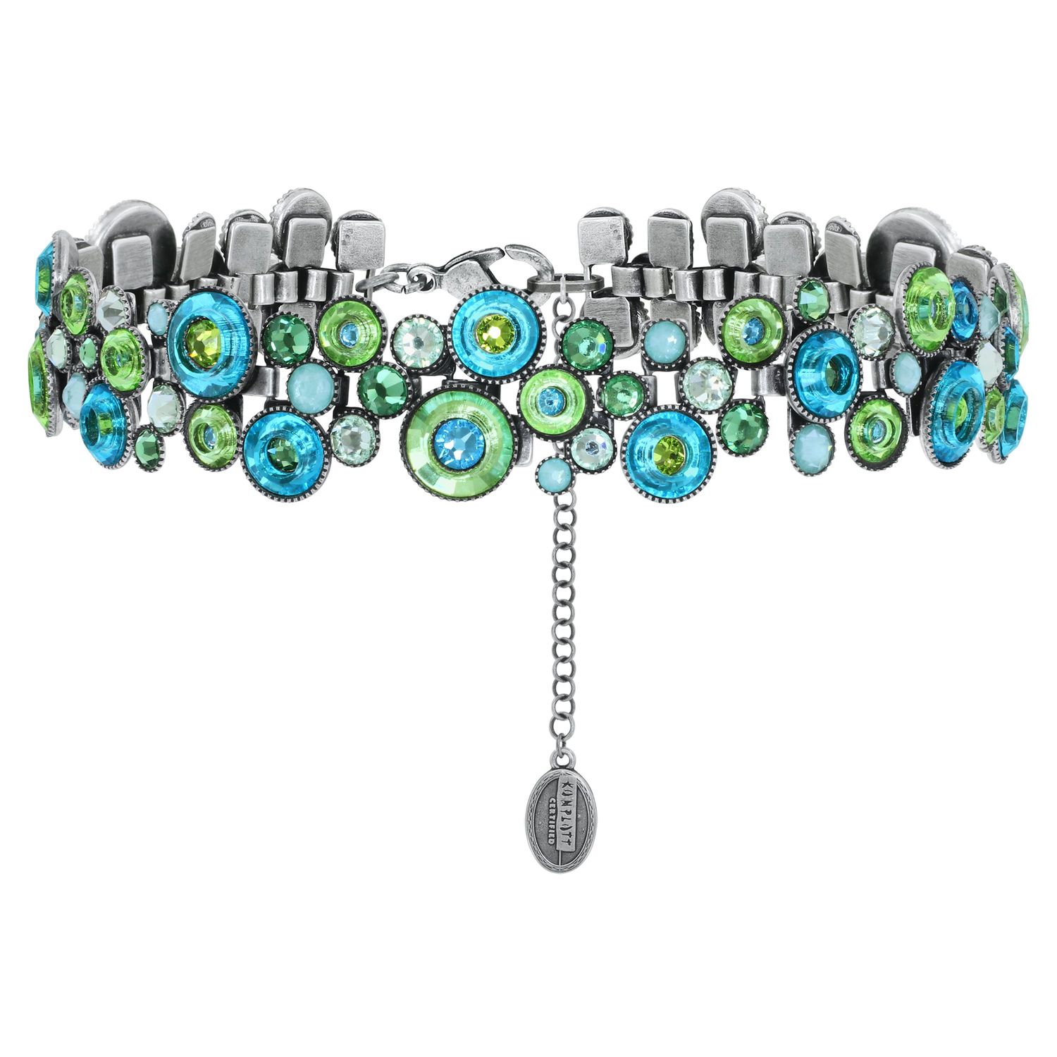 Konplott Choker "Donutissima" blau / grün