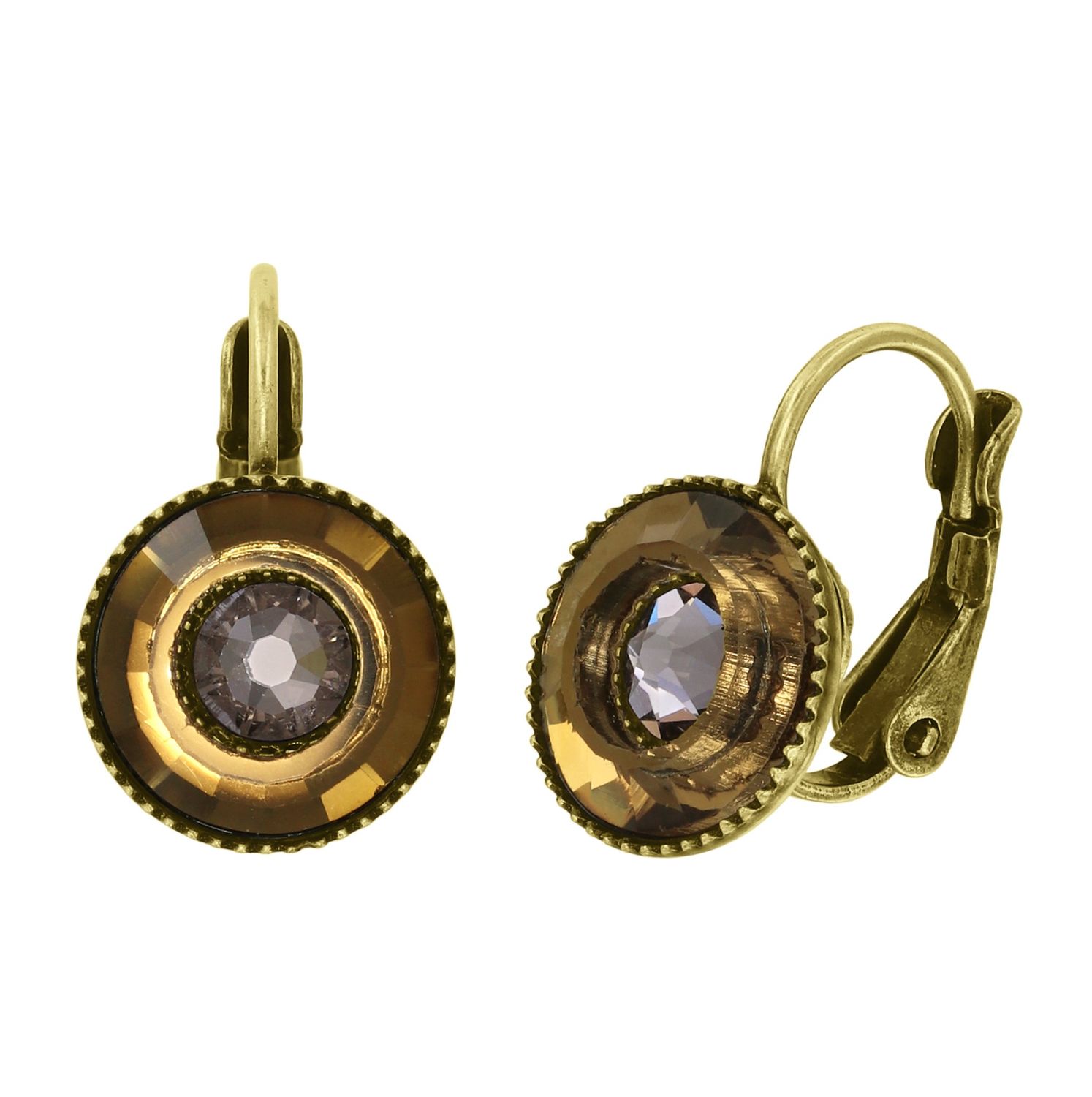 Konplott Ohrringe "Donutissima" Serie - braun /grau
