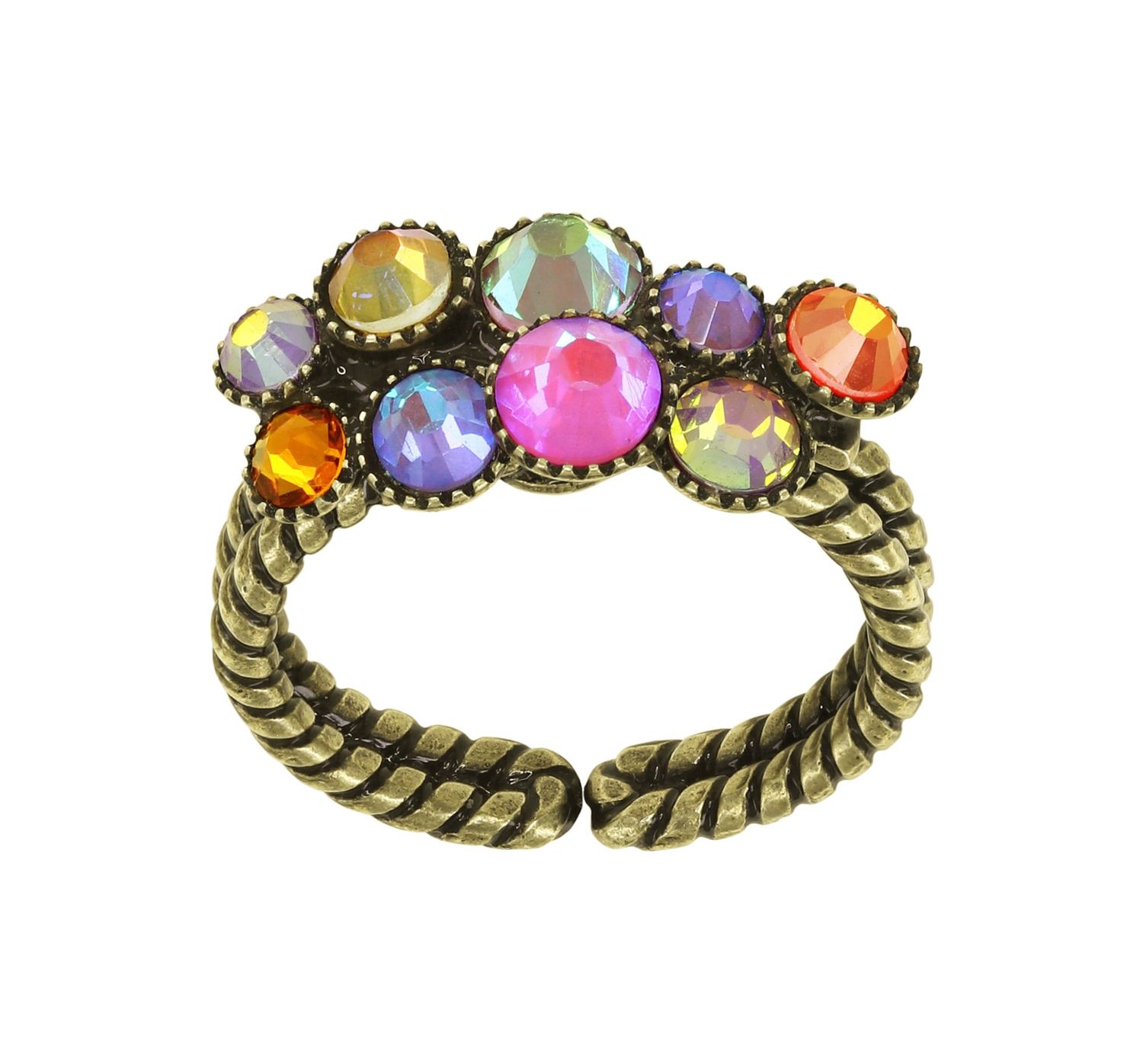 Konplott Ring "Water Cascade" Orange multi