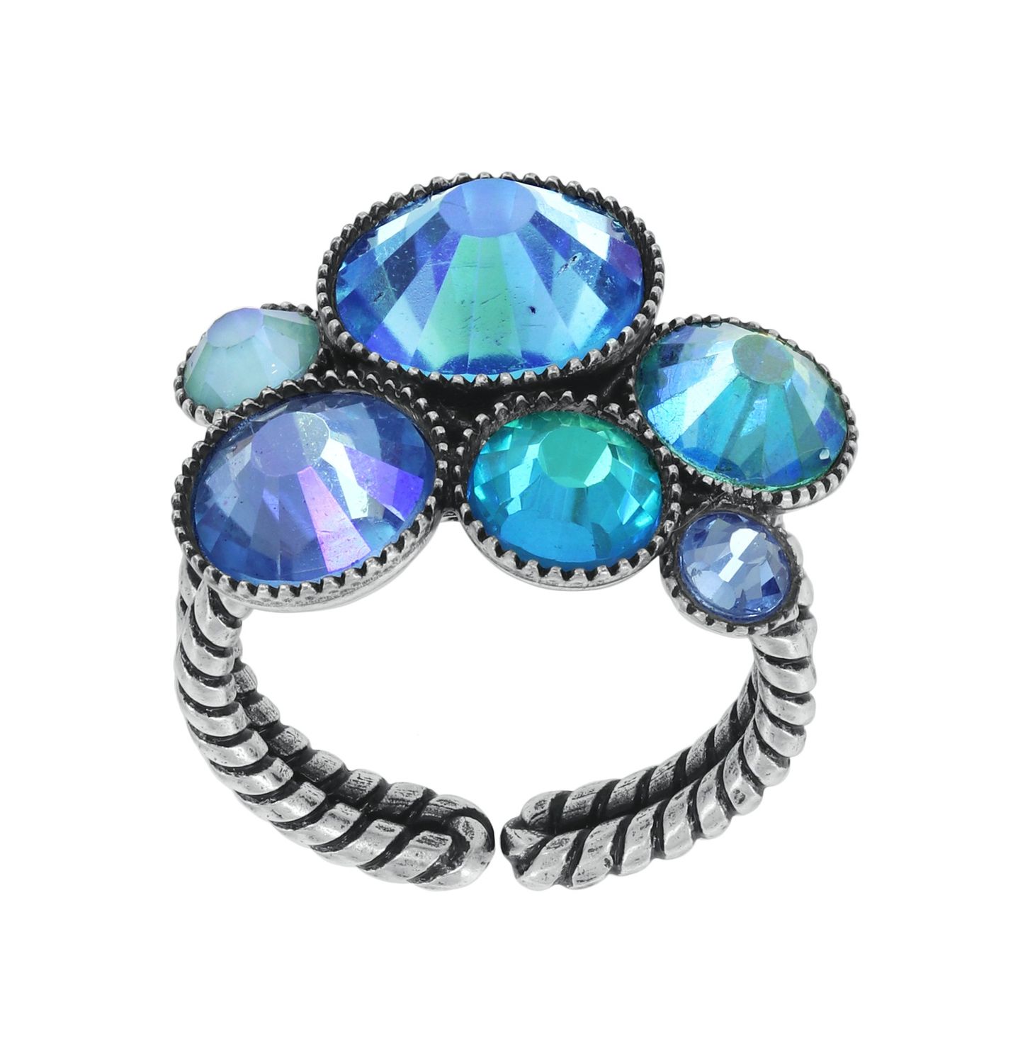 ​Konplott Ring "Water Cascade Glam" light blue