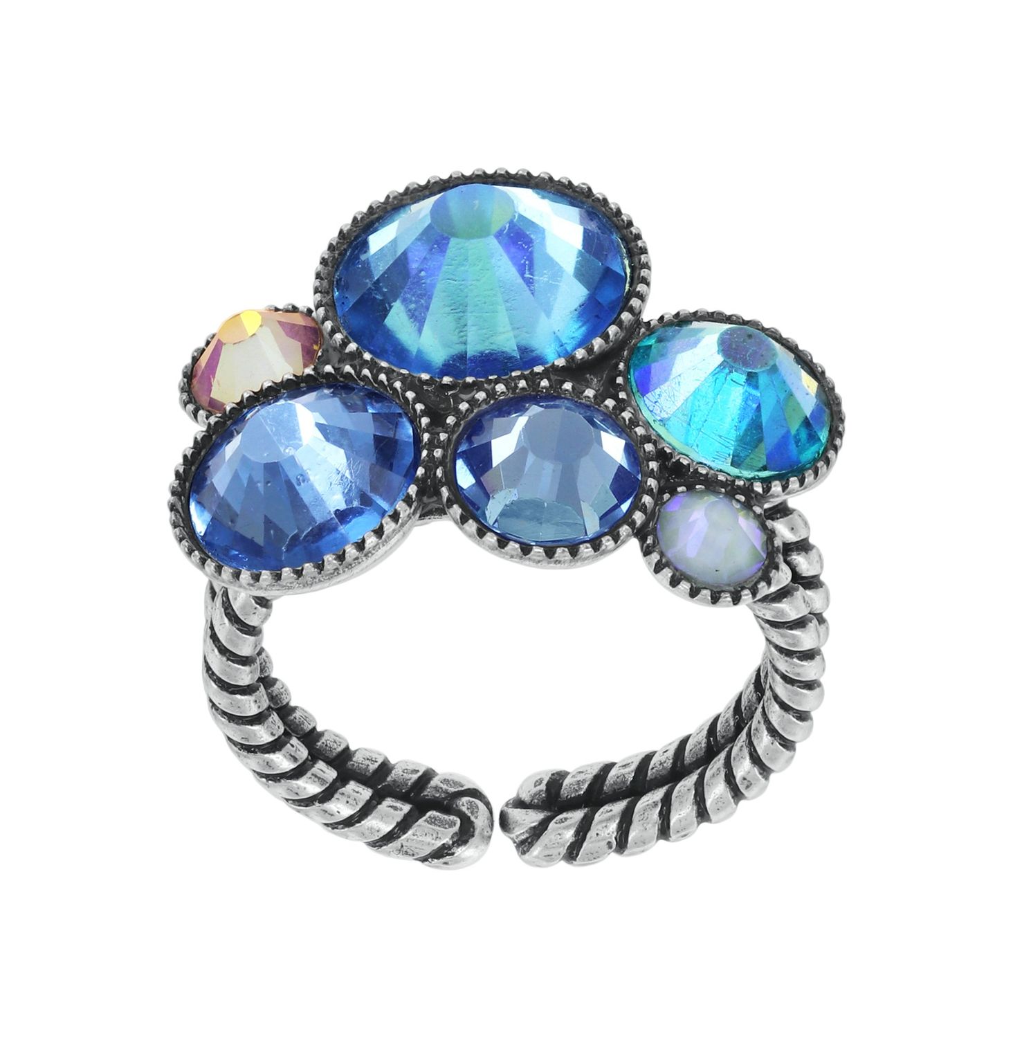 ​Konplott Ring "Water Cascade Glam" blau / lila