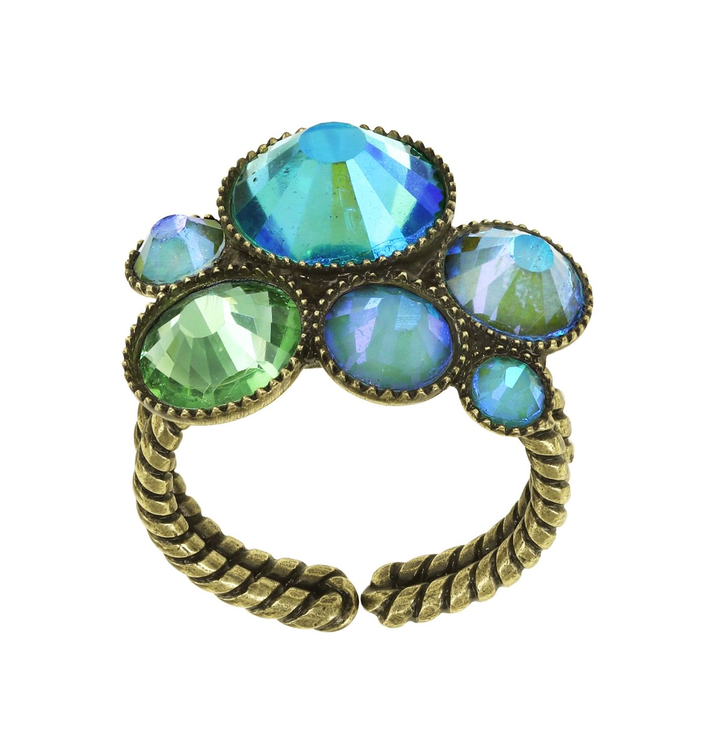 ​Konplott Ring "Water Cascade Glam" grün